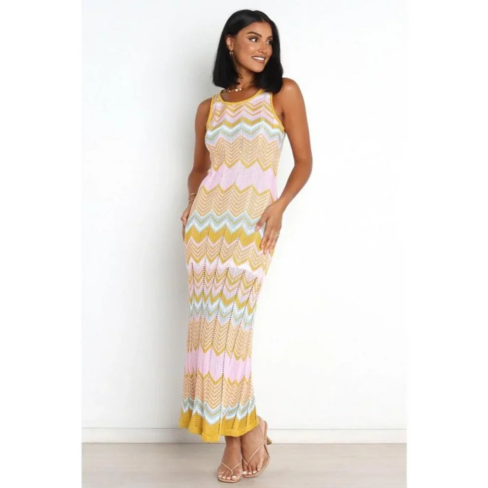 Petal and Pup Crochet Davie Maxi Dress Size 8